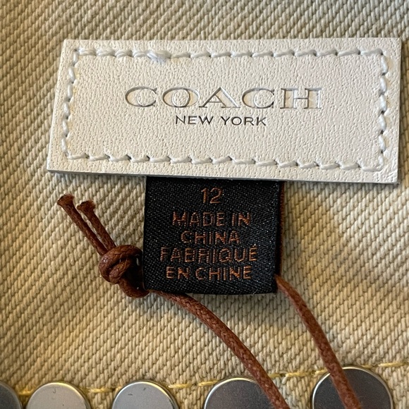 NWT COACH STUDDED LIGHT DENIM MINI SKIRT SIZE 12 - Picture 9 of 11